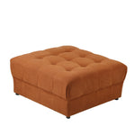 1 Seater Velvet Modular Ottoman Armless TOFU Brown