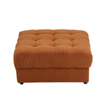 1 Seater Velvet Modular Ottoman Armless TOFU Brown