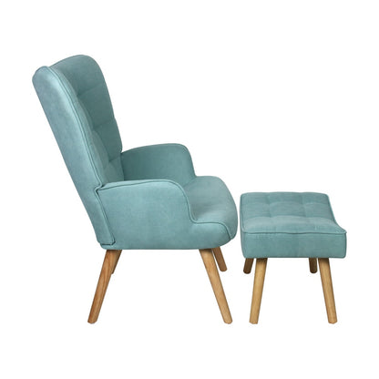 Armchair Lounge Chair Ottoman Accent Armchairs Fabric Sofa Chairs Blue