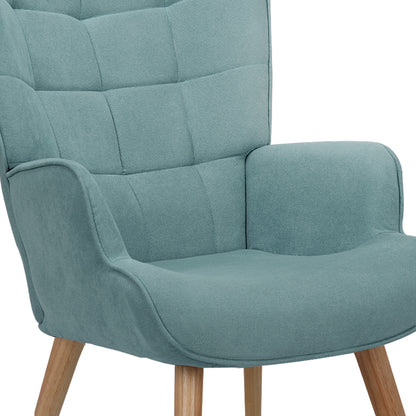 Armchair Lounge Chair Ottoman Accent Armchairs Fabric Sofa Chairs Blue