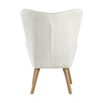 Elegant Ottoman Accent Chair - White