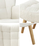 Armchair Lounge Chair Fabric/Sherpa Sofa