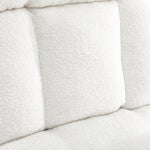 Armchair with Ottoman Swivel Sherpa White