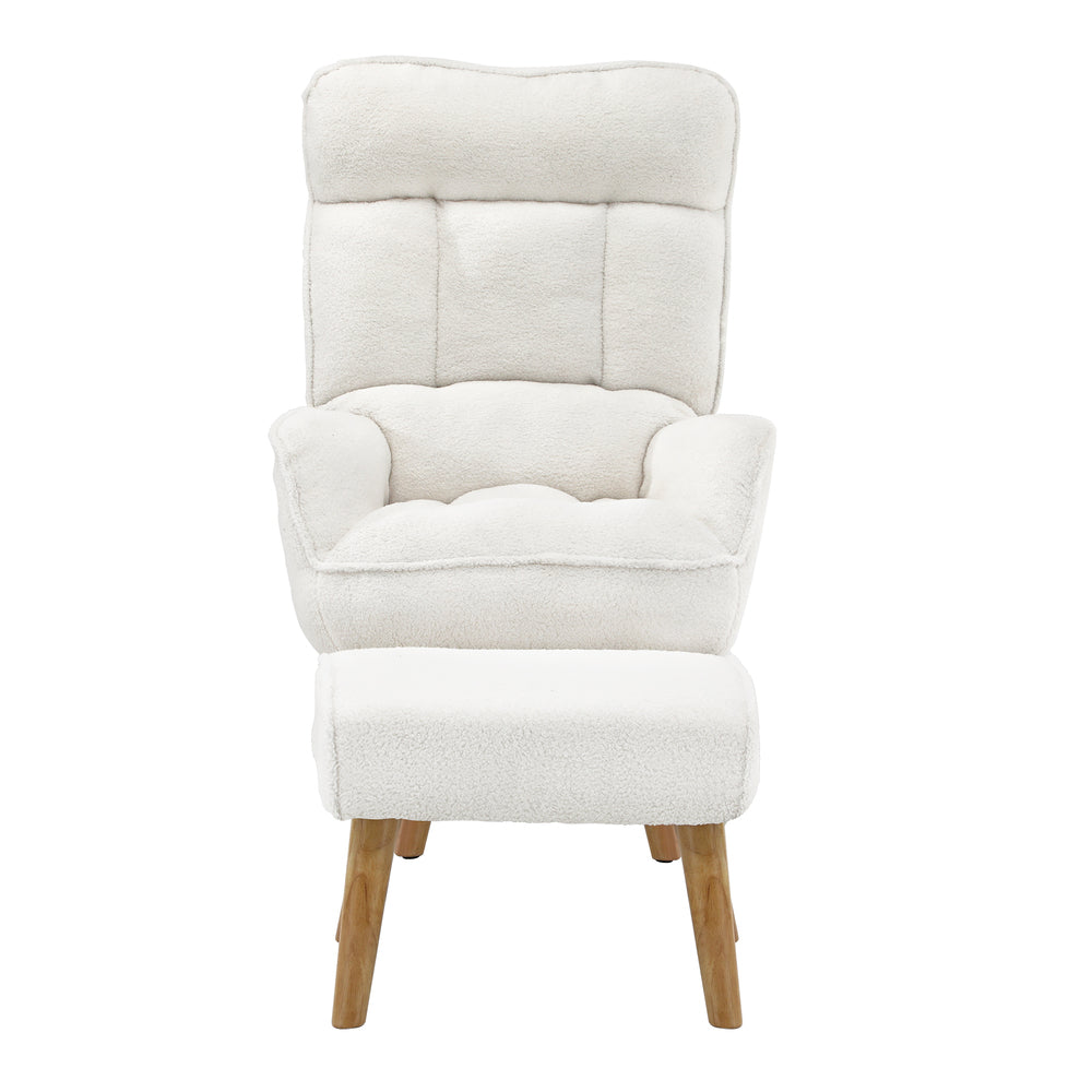 4X 360 Swivel Recliner Armchair Lounge with Stool Sherpa