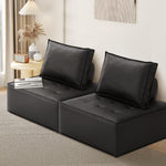 Pu Leather Sofa Couch Black