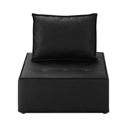 Pu Leather Sofa Couch Black