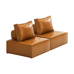 Pu Leather Sofa Couch Brown