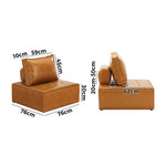 Pu Leather Sofa Couch Brown