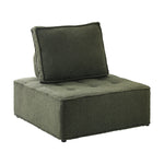 1PC Modular Sofa Lounge Chair Armless Sherpa Green