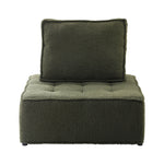 1PC Modular Sofa Lounge Chair Armless Sherpa Green