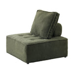 1PC Modular Sofa Lounge Chair Armless Sherpa Green