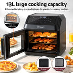 13L digital air fryer oven with LCD display for oil free fast cooking