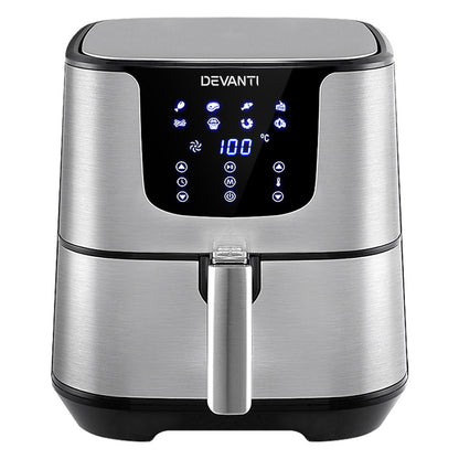 Air Fryer 7L Lcd Fryers Stainless Steel