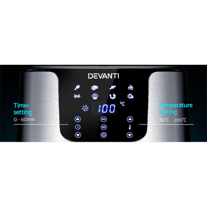 Air Fryer 7L Lcd Fryers Stainless Steel