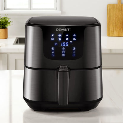 Air Fryer 7L Lcd Fryers Black