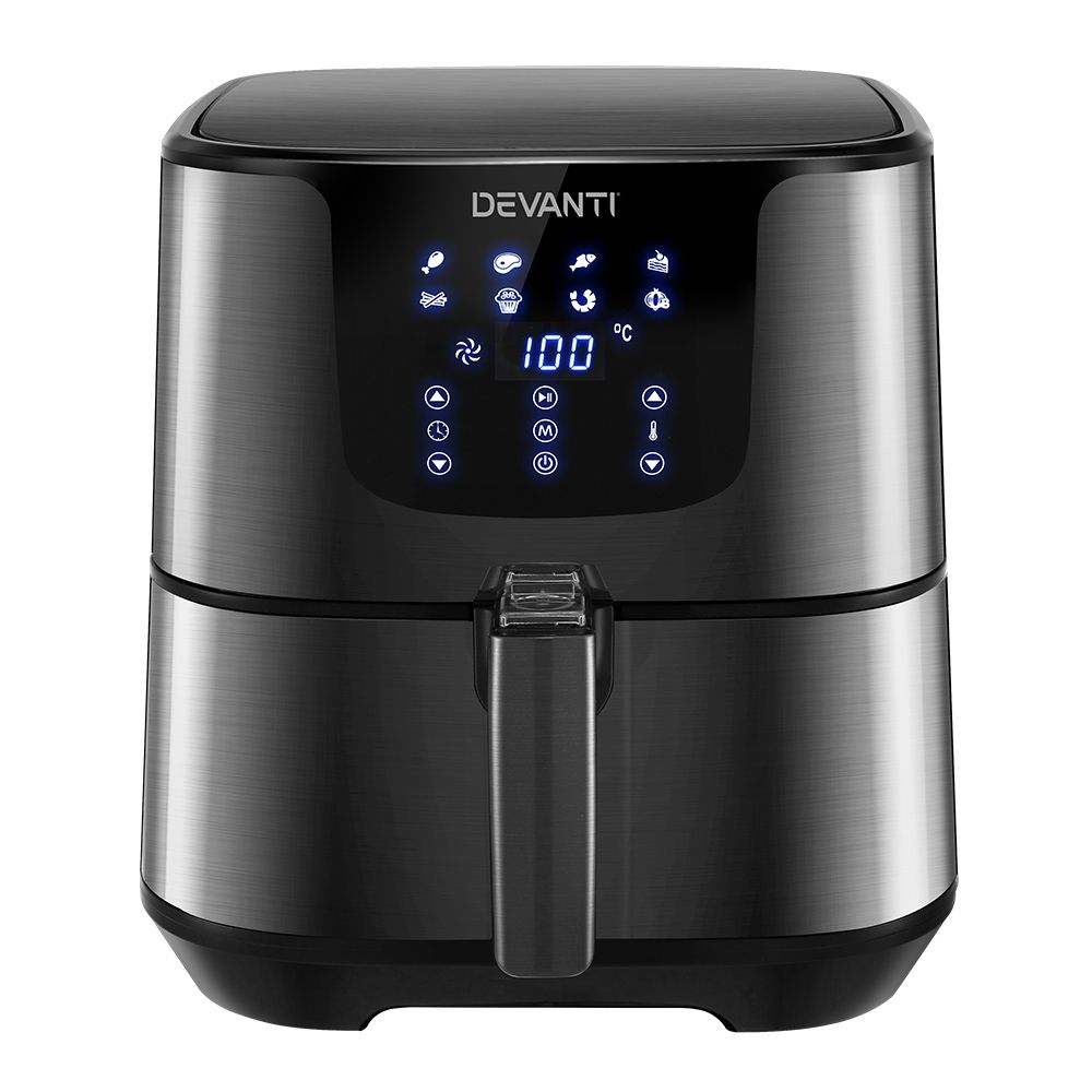 Air Fryer 7L Lcd Fryers Black
