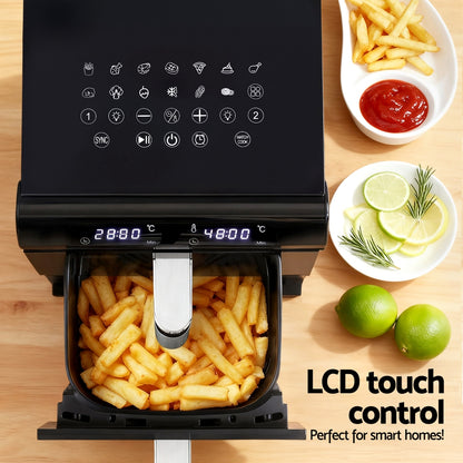 11L Dual Zone Air Fryer Oven With Rapid Heat Circulation Technology