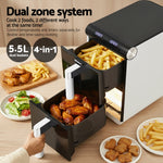 11L Dual Zone Air Fryer Oven With Rapid Heat Circulation Technology
