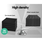 60pcs Studio Acoustic Foam Sound Absorption Proofing Panels 30x30cm Black Wedge
