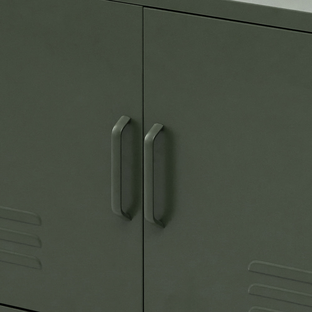 Artiss Buffet Sideboard Metal Cabinet - BASE Charcoal