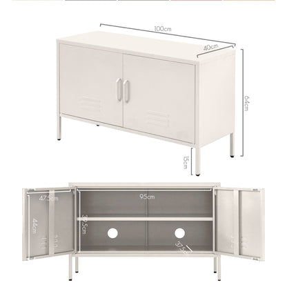 Artiss Buffet Sideboard Metal Cabinet - BASE Charcoal