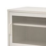 Double Mesh Door Storage Cabinet Organizer Bedroom White