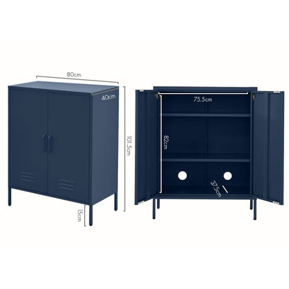 Buffet Sideboard Metal Cabinet - SWEETHEART Charcoal/Blue/Green