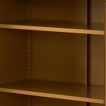 Metal Locker Storage Shelf Organizer Cabinet Buffet Sideboard Yellow/White