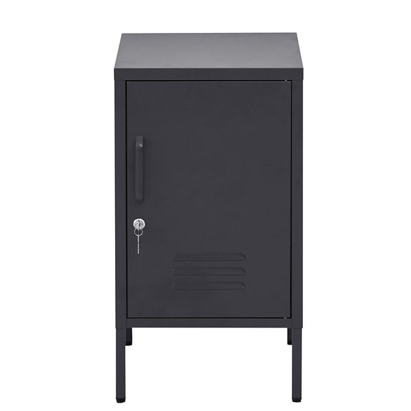  Bedside Table Metal Cabinet - Black/Green