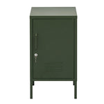 Bedside Table Metal Cabinet - Black/Green