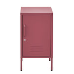 Bedside Table Metal Cabinet - Mini Pink