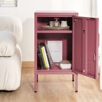 Bedside Table Metal Cabinet - Mini Pink