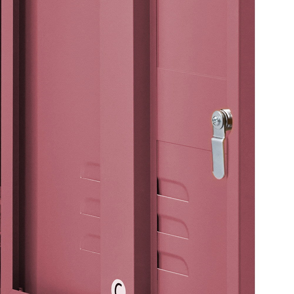 Bedside Table Metal Cabinet - Mini Pink