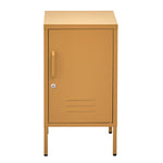 Bold Yellow Metal Bedside Table
