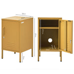Bold Yellow Metal Bedside Table