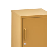 Bold Yellow Metal Bedside Table
