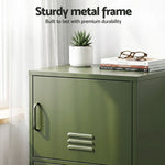 Green Metal Buffet Sideboard Cabinet Set of 2 | HomeAndLivin