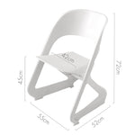 4 Dining Chairs Office Cafe Lounge Seat Stackable Plastic Chairs White