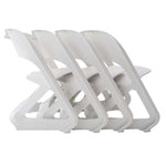 4 Dining Chairs Office Cafe Lounge Seat Stackable Plastic Chairs White