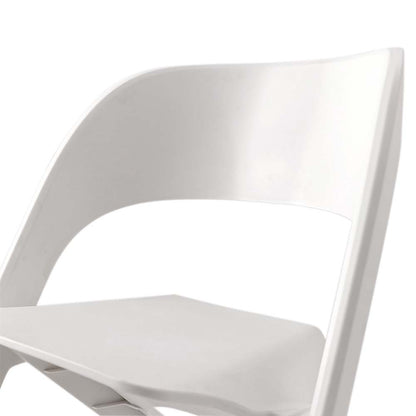 4 Dining Chairs Office Cafe Lounge Seat Stackable Plastic Chairs White