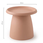 Coffee Table Mushroom Nordic Round Small Side Table 50CM YE/PK/GY/RD/WH/GR
