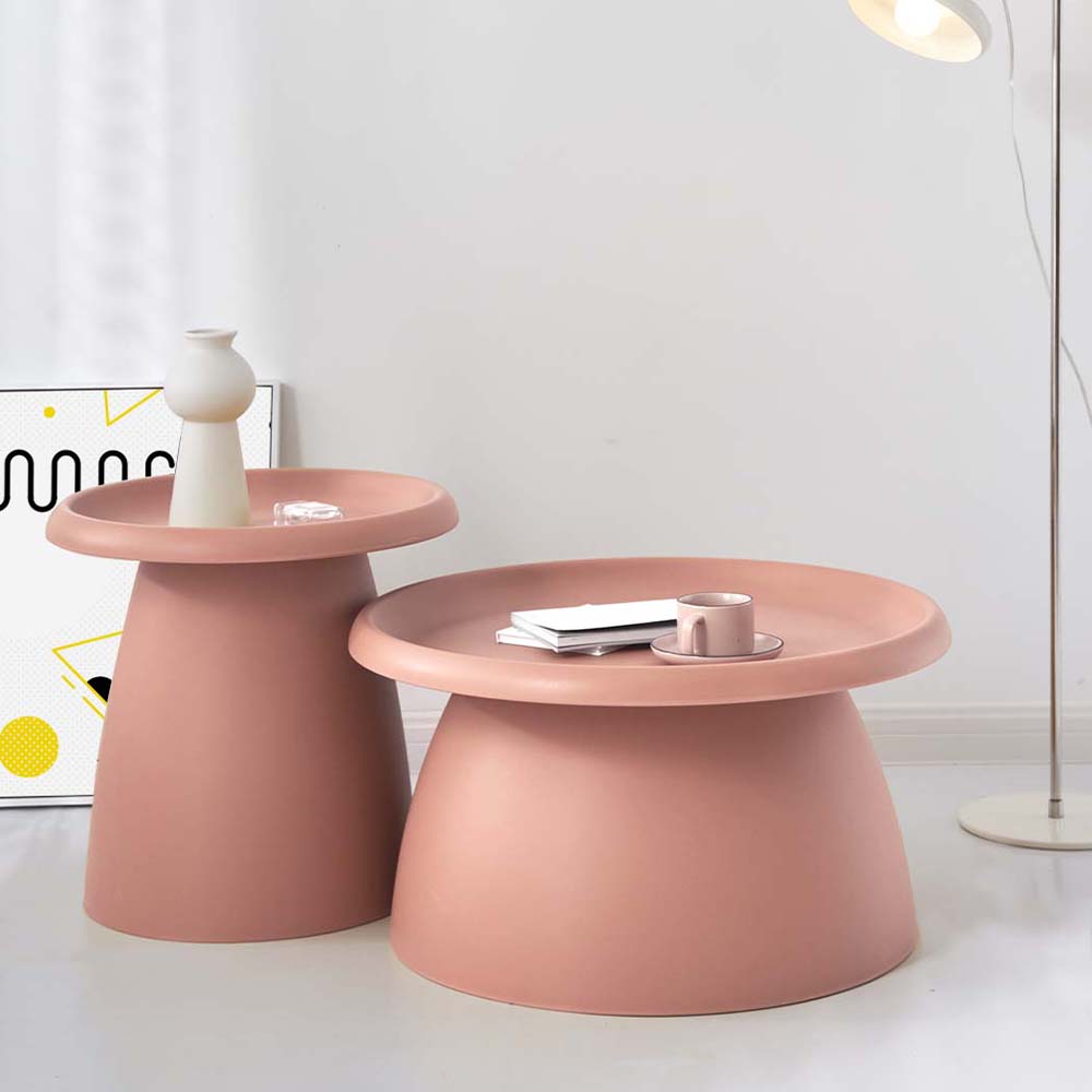 Coffee Table Mushroom Nordic Round Small Side Table 50CM YE/PK/GY/RD/WH/GR