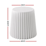 Set of 4 Cupcake Bar Stools Stackable Foot Stools Black/White