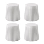 Set of 4 Cupcake Bar Stools Stackable Foot Stools Black/White