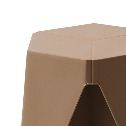 Set of 2 Puzzle Stool Plastic Stacking Stools Chair Outdoor Indoor BR/BL/YE/PK/GY/RD/GR/BK/WH