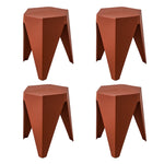 4PC Puzzle Stool Plastic Bar Stools Stackable