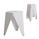 4PC Puzzle Stool Plastic Bar Stools Stackable