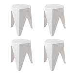 4PC Puzzle Stool Plastic Bar Stools Stackable