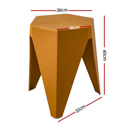 4PC Puzzle Stool Plastic Bar Stools Stackable