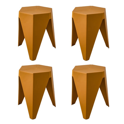4PC Puzzle Stool Plastic Bar Stools Stackable